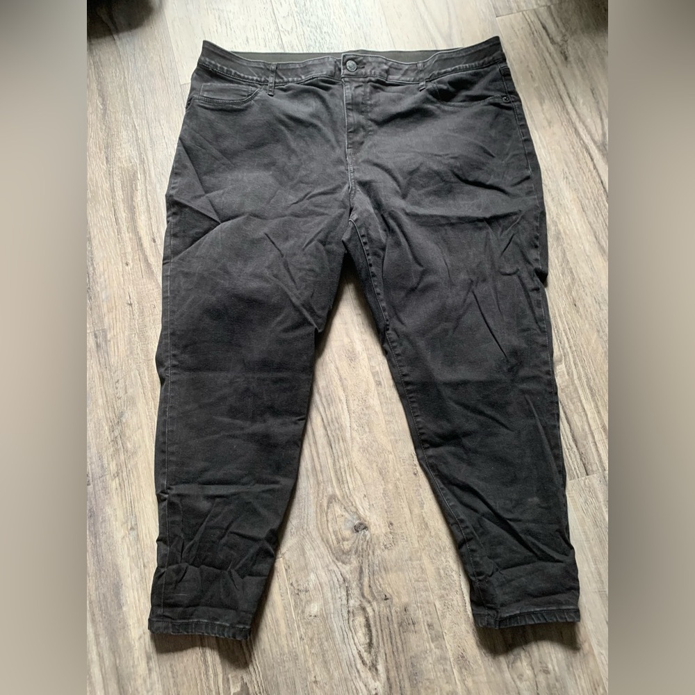 Black denim skinny leg